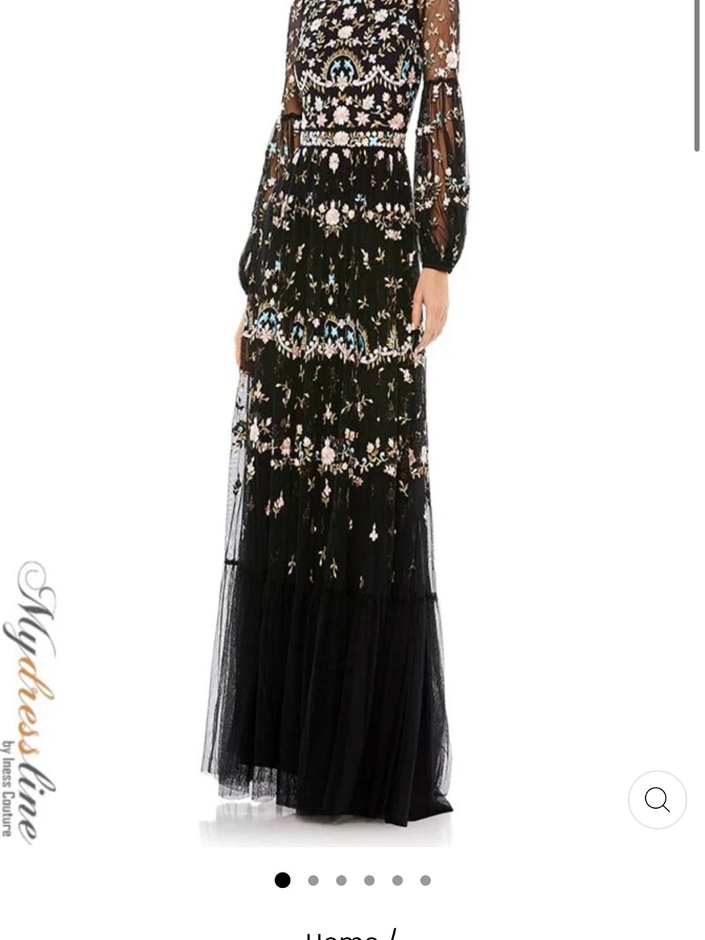 Mac duggal size 4 35111 Black Floral Embroidered Maxi Dress - Picture 8 of 8